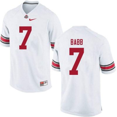 NCAA Ohio State Buckeyes Men's #7 Kamryn Babb White Nike Football College Jersey CON3745US